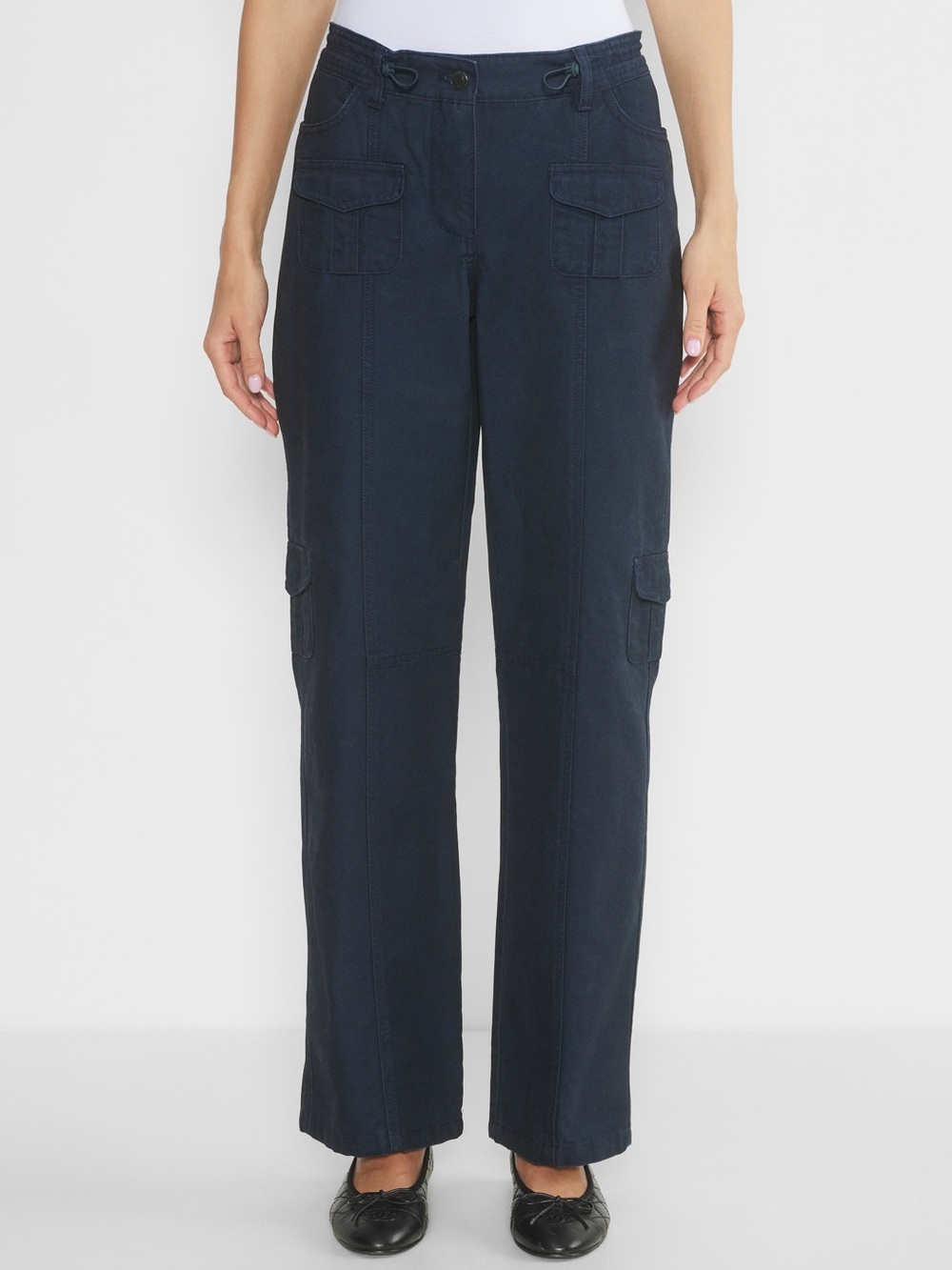 Aritzia Sunday Best Pandan Pant Navy Cargo Pants Size 6 Y2K Utility Casual